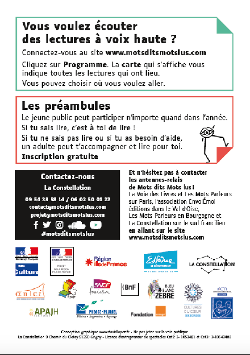 motsditsmotslus's tweet photo. la voici la voilà la plaquette de Mots dits Mots lus 2020 ! 
#falc #lectureàhautevoix #partous #pourtous #avectous #partout 😎😉😊 https://t.co/l97IqE6kNw