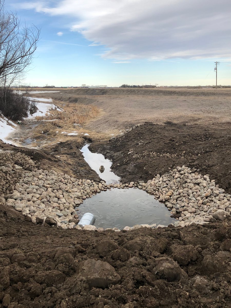 LethCounty's tweet photo. The replacement of Bridge File #815 on RR 21-1 is now complete along with drainage work and a culvert to  alleviate flooding issues on Highways 4 and 508. Landscaping will be done in the area in the spring.

The County thanks road users for their cooperation during construction. https://t.co/ZjKhjrv2sv