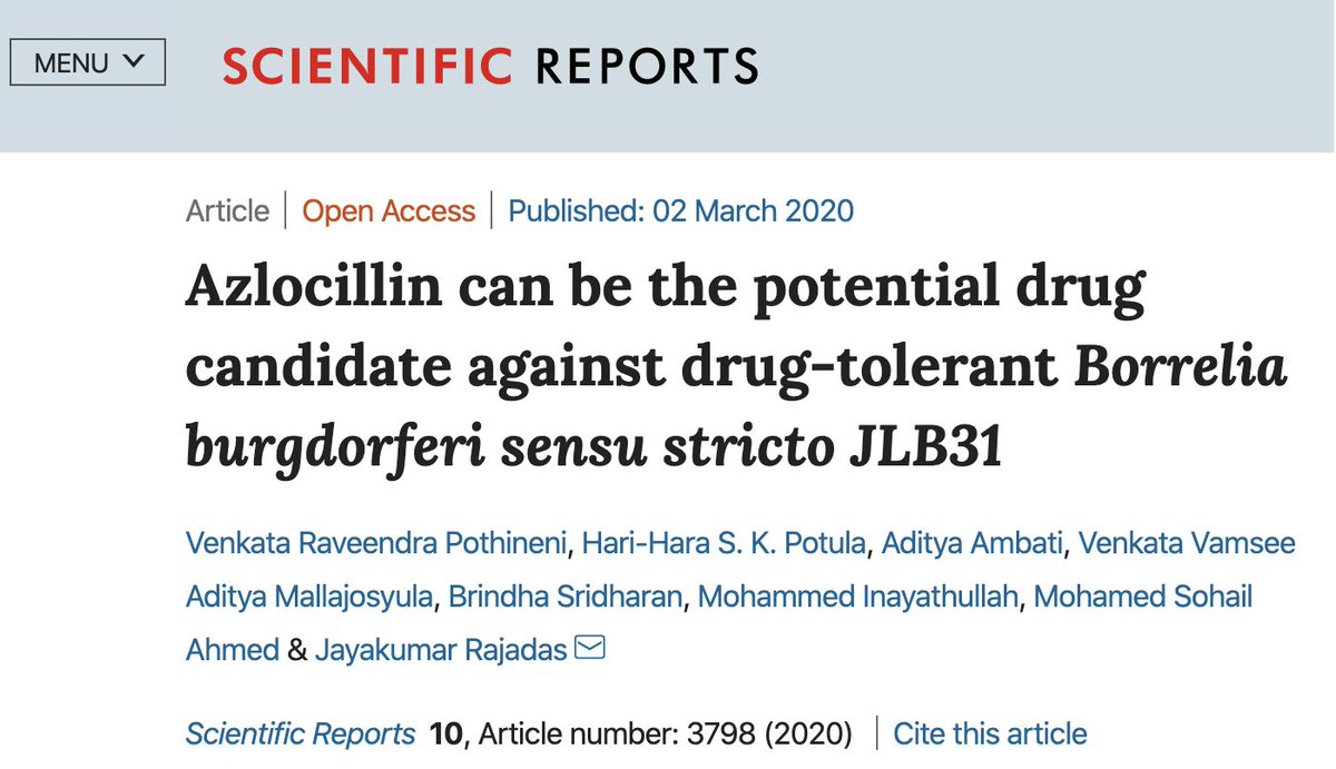 FlightpathB's tweet image. Congratulations to the Rajadas lab on their recent Nature publication. More evidence that Flightpath&apos;s FP-101 development candidate may be effective against multiple drug tolerant strains of Borrelia burgdorferi. We&apos;re so proud to be working on #LymeDisease #Flightpath