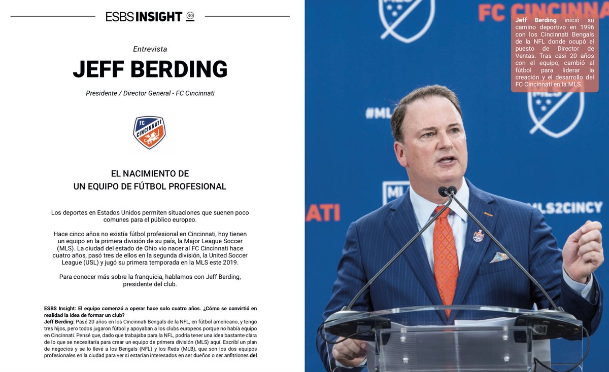 weroarnau's tweet photo. #MLSisBack y hay muchos comentarios sobre la calidad de los equipos, futuro, jugadores y nivel.
Yo les traigo una mirada detrás de las canchas con mi entrevista a @JeffBerding, presidente del #FCCincy en #ESBSInsight, sobre los retos y el trabajo de iniciar de cero una franquicia https://t.co/mGoY2MHiVh
