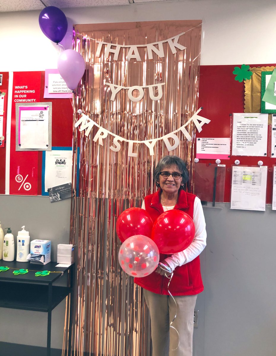 HAPPY RETIREMENT TO MS.LYDIA!!!
25 amazing years with Target. She has the sweetest heart and we’re going to miss her so much. 🎯❤️
<a href="/veramay11/">April Bengert</a> @ErinHostinsky @RickyVargas2 <a href="/jamaal_edwards/">Jamaal Edwards</a> <a href="/cmedina_tgt/">Claudia Medina</a> <a href="/SarosPaul/">Paul Saros</a> @DanielCebulski