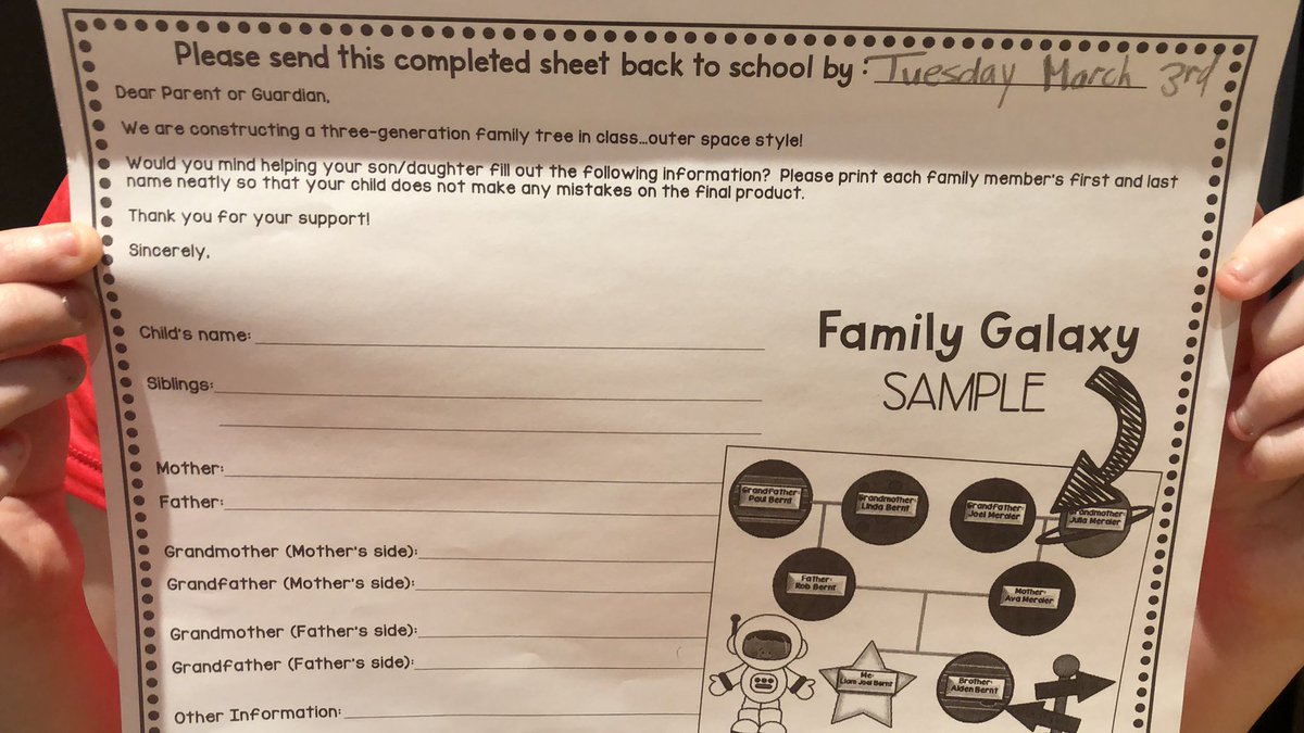 jakestarratt's tweet photo. Sad!  Teacher sends home un-inclusive work. Addressed to admin. Get reply. How do I feel? How about sorry for poor judgment? All families  are different!  DDSB needs to addres this!! @equity_DDSB @DurhamDSB @Norah_Marsh https://t.co/gx6N82whjJ
