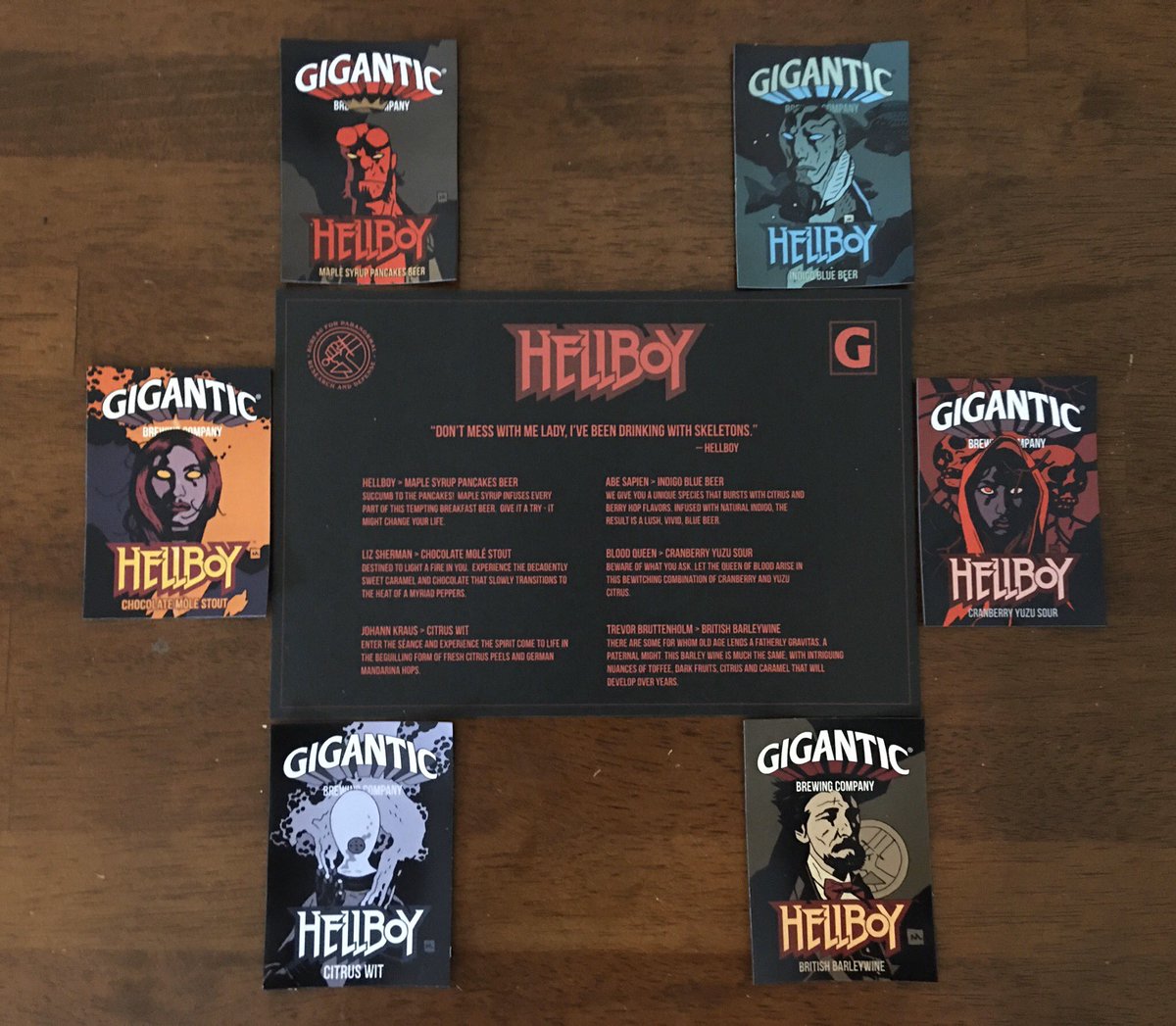 hellboybookclub's tweet photo. Yeah! FINALLY got to try the Hellboy beers from @giganticbrewing! Thank you @tavour and #hackbarthdelivery for getting these elusive brews to me! π»#hellboybookclub #podcast #hellboy #bprd #mikemignola #davestewart #hellboybeer #giganticbrewing #tavourbeer https://t.co/Jrp2KBwZH2