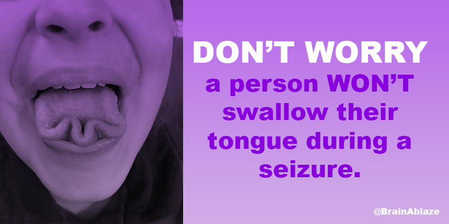 BrainAblaze's tweet photo. A common myth is that when someone is having a convulsive seizure you put something in their mouth so they don't swallow their tongue. That's DEFINITELY NOT TRUE.
#EpilepsyAwareness #Epilepsy #seizures https://t.co/dVQ2hst9Cy