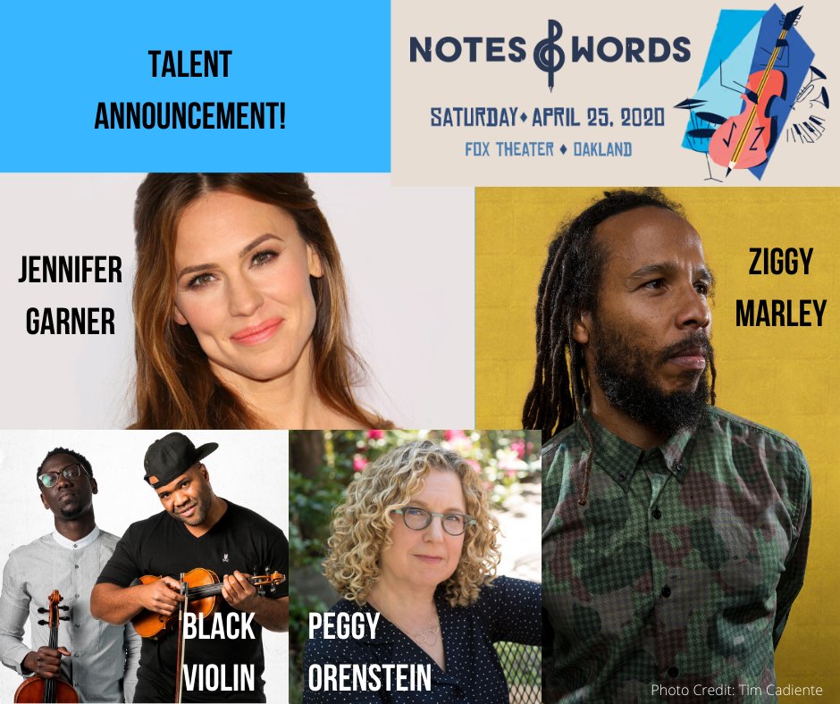 UCSFBenioffOAK's tweet photo. General admission tickets for #NotesAndWords go on sale tomorrow, Tuesday, 3/3 at 10am! Get your seats to see @ZiggyMarley, @BlackViolin, authors @PeggyOrenstein, @HaroldGreen, @CorriganKelly &amp; #JenniferGarner—all to benefit our hospital! ➡ https://t.co/LZQlYHSrKj https://t.co/qBkZBr9aRf