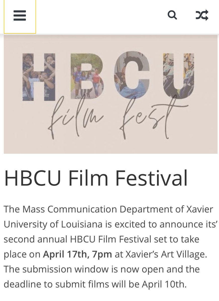 FestHbcu's tweet photo. Save the date: April 17th!
To read more about our festival check out our page on @xulaherald at https://t.co/cdvhnbZyoP https://t.co/yyS8KEpid2