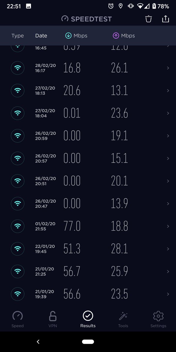 adeportski's tweet photo. @ThreeUKSupport Yes it gets rebooted every time I try to use it because it's useless.  Look at the speed I used to get. Was 50 to 70mps now I'm lucky to get 14mps but then that will soon drop to useless before a reboot again. https://t.co/dd7tNInNKP