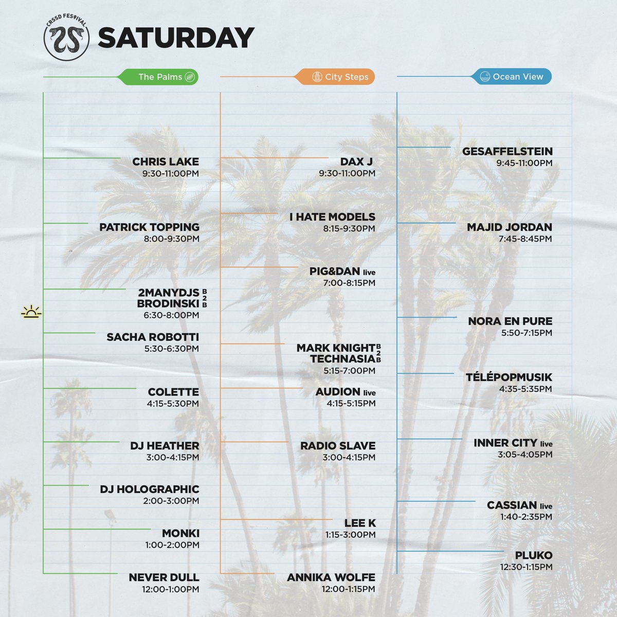 2020 CRSSD Festival schedule