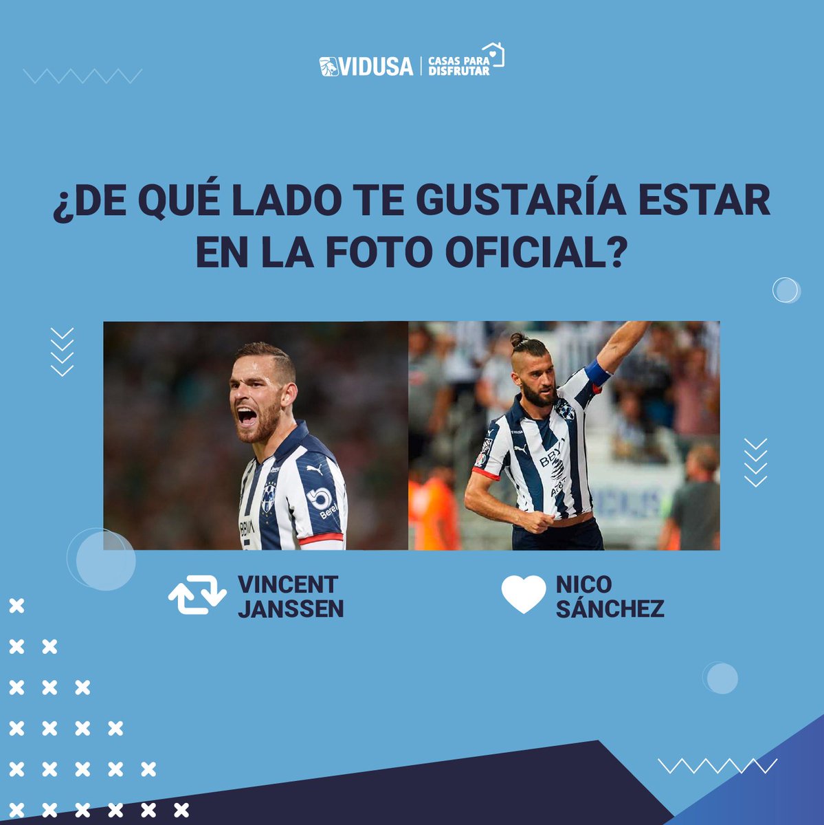 vidusacasas's tweet photo. ¡SÉ PARTE DE LA FOTO OFICIAL!📸
 
Acompáñanos a la Foto Oficial de los @Rayados
 
De qué lado te gustaría estar en la foto oficial
RT Vincent Janssen
❤ Nico Sánchez
 
Síguenos y participa dando
Da RT O ❤
 
*Tienes hasta el miércoles y el ganador será anunciado a través de un DM https://t.co/BvkymRr4kS