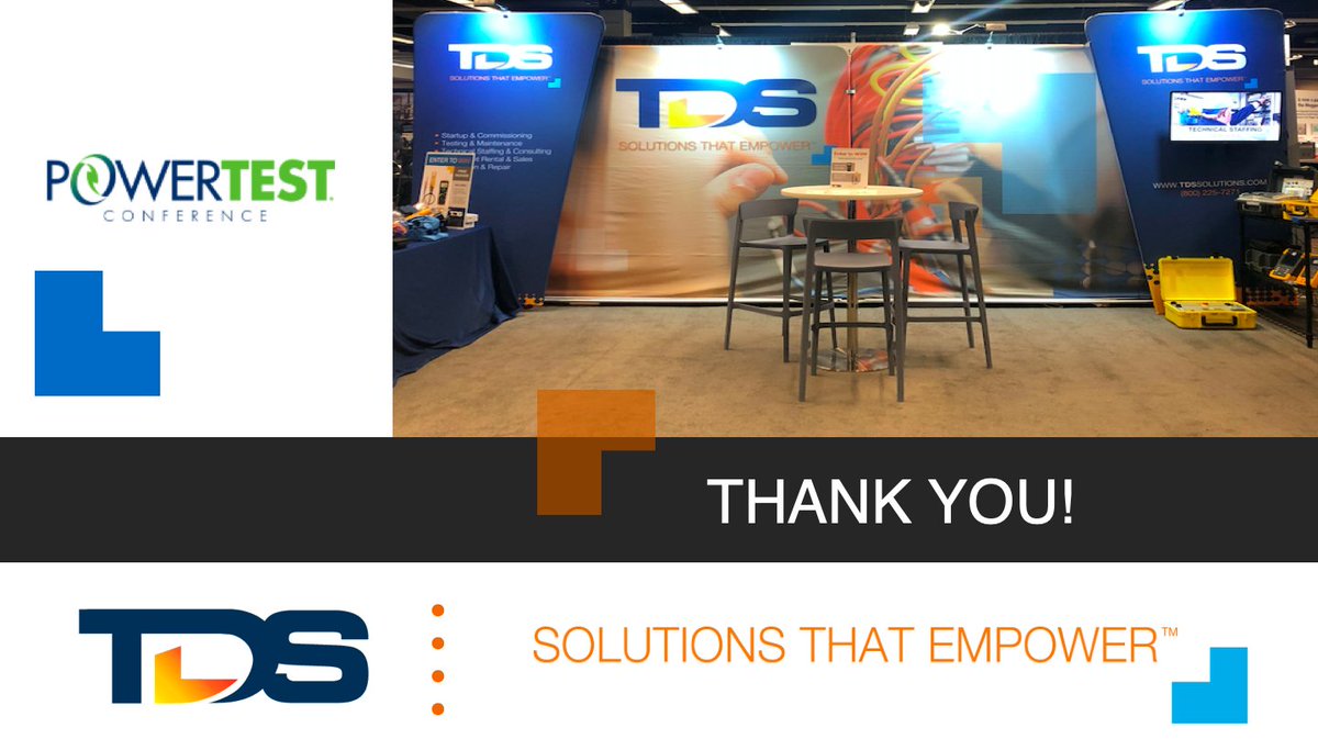 TDSrents's tweet image. Thank you for a fantastic PowerTest 2020! Did you miss us last week? Reach out to us to talk about our innovative equipment and service solutions. #NETA #PowerTest2020 #electricalcommissioning