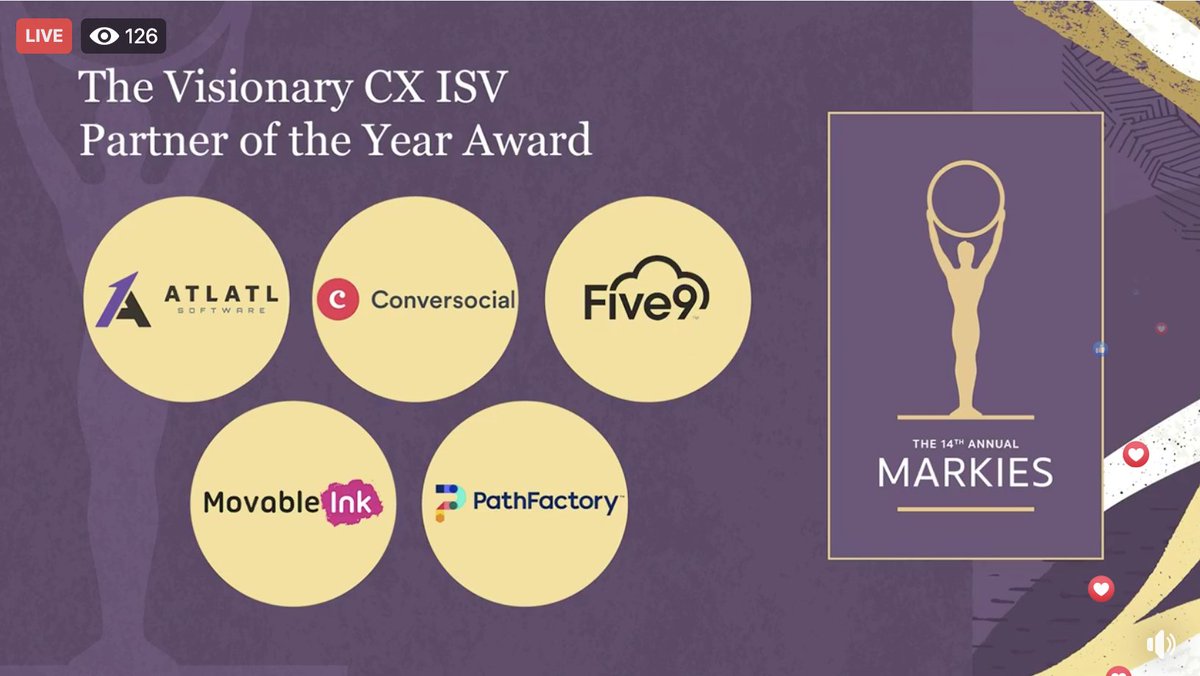 pathfactory's tweet image. Thank you @oracle! We&apos;re thrilled to be a 2020 Markie Award finalist for the Visionary CX ISV Partner of the Year Award. Congratulations to all of our fellow finalists! 🏆 #oraclembx #moderncx
 pathfac.to/2vp1PAx