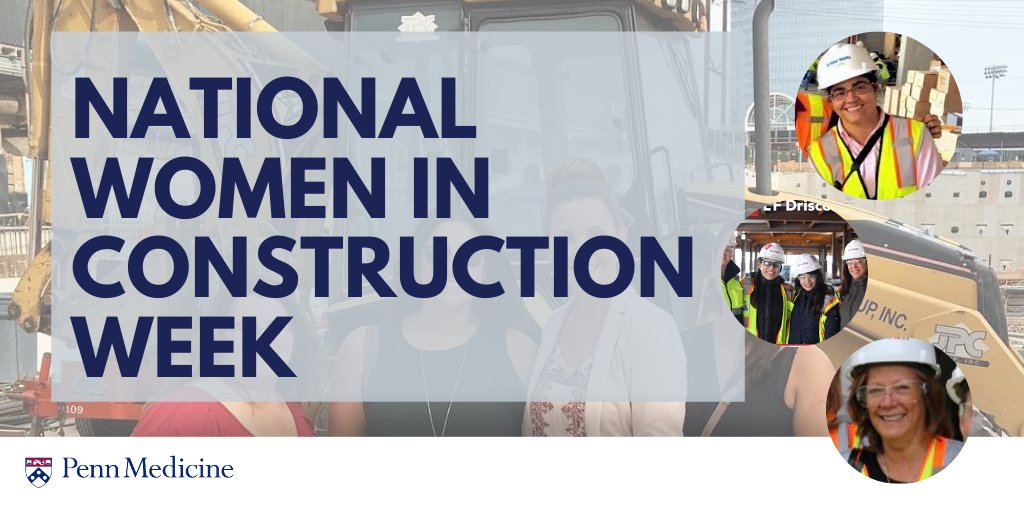 PennMedNews's tweet photo. It's National Women in Construction Week! All week long we'll be celebrating women working on the #PennFIRST & @PennMedicine Pavilion construction teams. #wicweek https://t.co/rhcBJjwji6