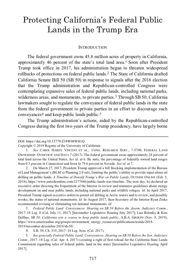Naomi Wheeler (‘21) loves #NationalParks so much she wrote a blurb in Issue 46.2 about how California can protect its federal public lands from the Trump administration. If you also like protecting public lands, you should read her article at the link in our bio.