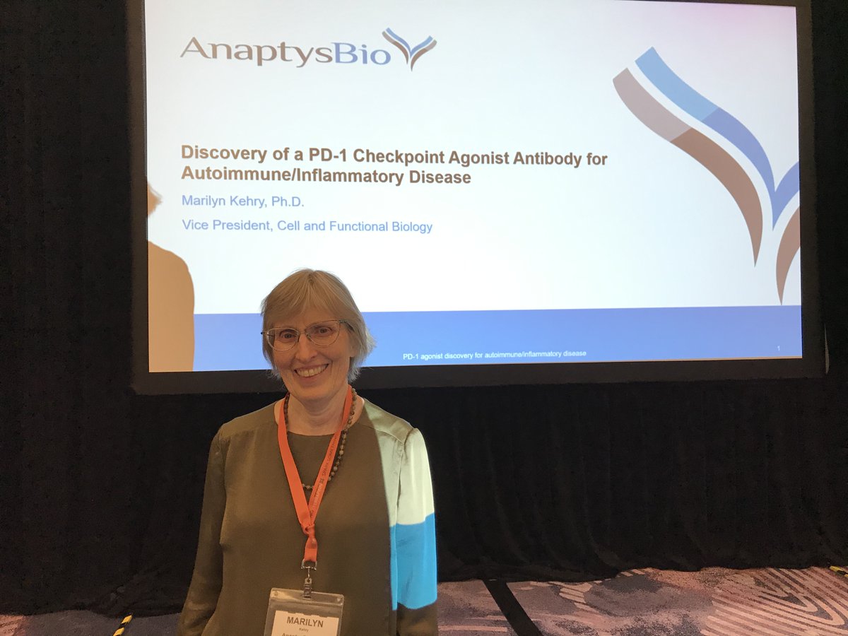 AnaptysBio's tweet photo. Dr. Marilyn Kehry presented a scientific update regarding our ANB030 (PD-1 agonist antibody) program, including translational data relating to alopecia areata, at the #festivalofbiologics today. $ANAB #AnaptysBio https://t.co/AUU6954hNJ