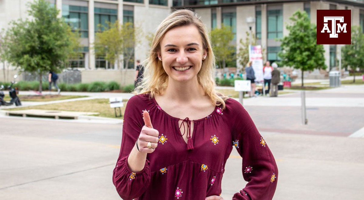 Aggie_GR's tweet photo. #HigherEdPays! After graduating from Texas A&M, Grapevine, TX native and @THS_Highlands grad Clare Lamers '19 accepted a job offer @TXInstruments! Congrats and #GigEm, Clare!
DYK 98% of recent #Aggie graduates were confident of future success? https://t.co/LiUIO4w61y