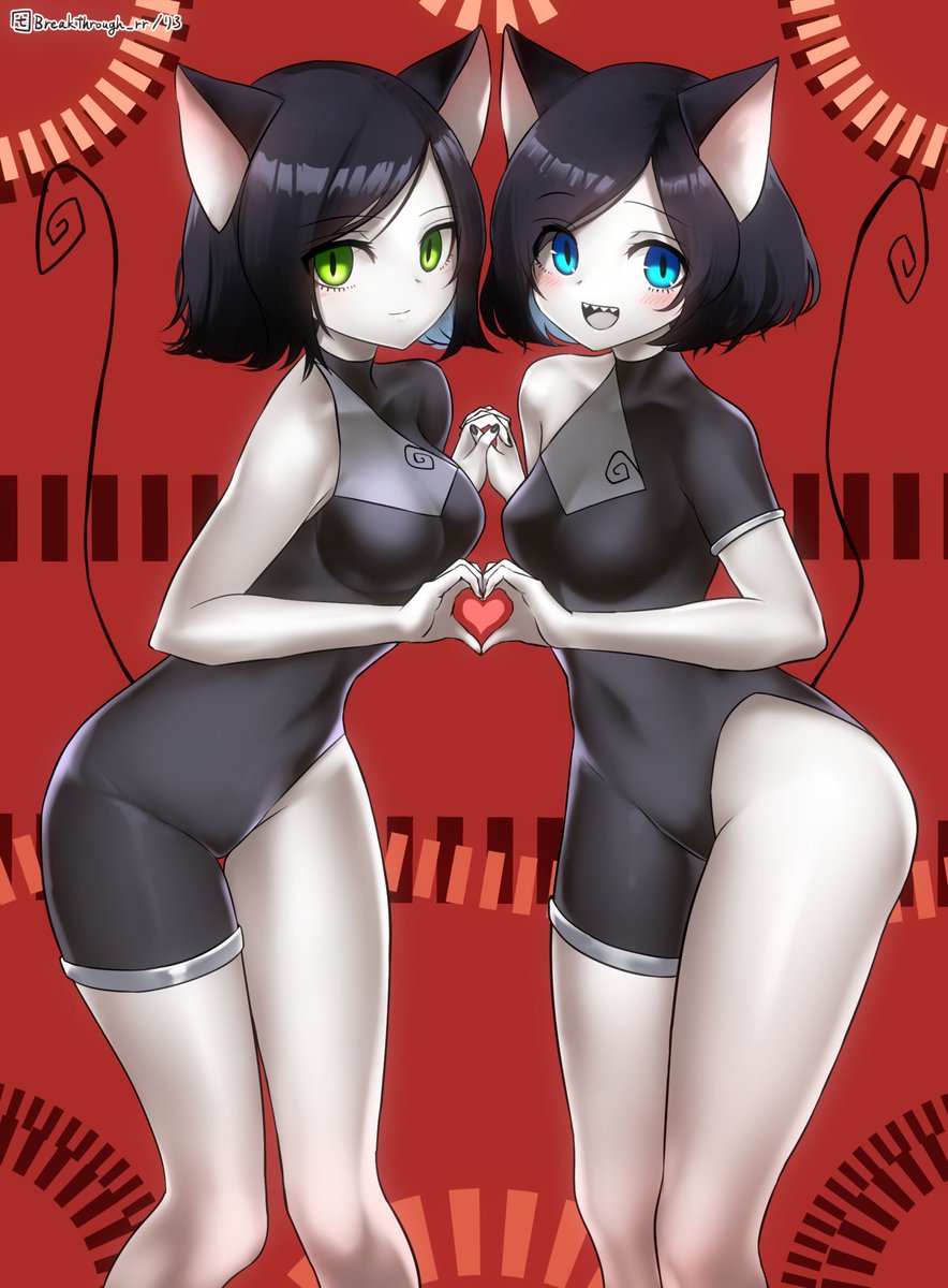 「いとえふらにーちゃんとめらにーちゃんです!!!!(公式様:)とってもツボだったの」|りろ / omiwatariのイラスト
