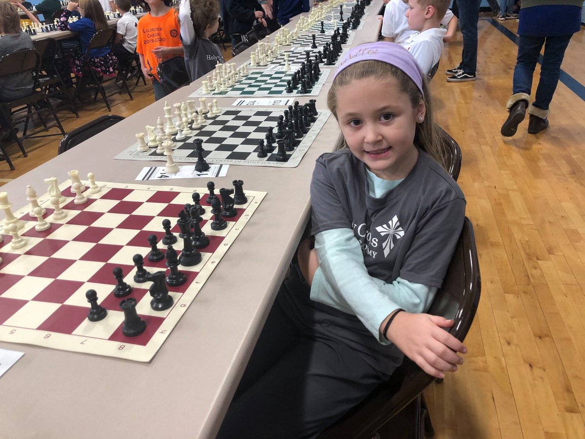 HolyCrossStl's tweet photo. The HCA inaugural Chess Team made its move on the CYC world this year.
♟
None of these students had participated in a chess tourney prior to this school year!
♟
They competed in 4 tourneys &amp; many of them made it to FINALS!
♟
Next year they want to bring home the trophy! 🏆 https://t.co/xB2g4itpeU