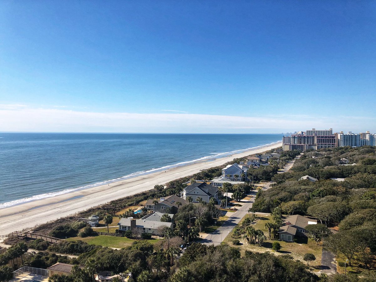 JessStumpf's tweet photo. Probably the only nice full day we’ll see at #SCEMA2020 before the rain moves in. #myrwx #scwx #beachviews https://t.co/4Oy2llKtSa