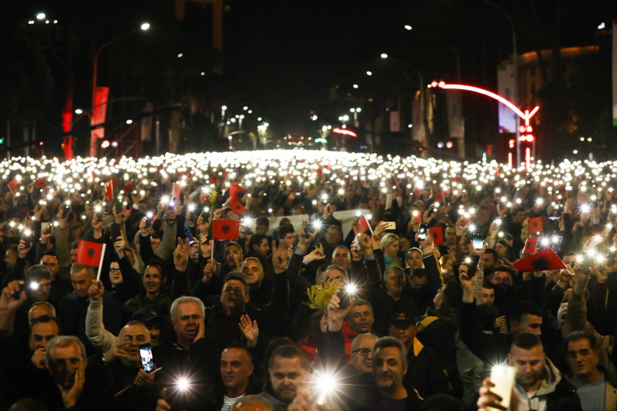 ilirmetazyrtar's tweet photo. The Albanian people have spoken clearly: the RED&BLACK HURRICANE in defense of the CONSTITUTION! ALBANIA is ours! God bless our beloved HOMELAND! THANKS TO EVERYONE! 🇦🇱
#ForTheConstitution🇦🇱 #ForTheRepublic🇦🇱 #ForAlbania🇦🇱 #ForTheNation🇦🇱 https://t.co/OIJSk5JyP6