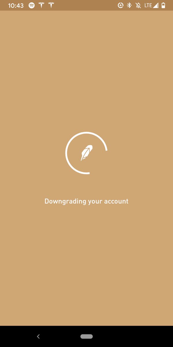 DoubtVibe's tweet photo. @RobinhoodApp @AskRobinhood I want to downgrade my Robinhood gold account. I tried and it wouldn't let me. I sent an email which you probably won't read. #robinhoodrobbedme #robinhoodwalkout #fuckrobinhood #RobinHood #robinhoodapp https://t.co/JhXOhVdbMa