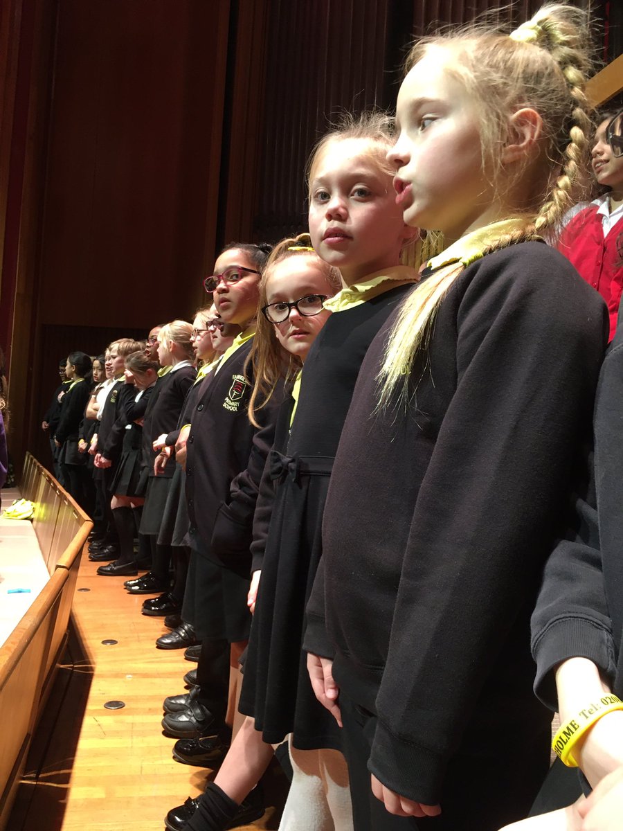 FairholmePS's tweet photo. And here we are. Brilliant rehearsal for tonight’s concert at the Royal Festival Hall tonight #HounslowAsOne #parenthub @HounslowMusic @southbankcentre @CPPHounslow @LBofHounslow @HounslowChron https://t.co/oC2BnIViVz