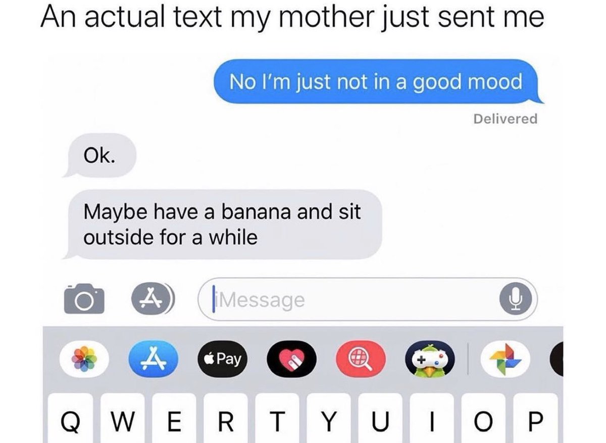 JacquezMadeline's tweet photo. Yup, feeling shitty. 
Might just have a banana and sit outside for awhile 🤷🏽‍♀️ 
#realtherapy https://t.co/wQS5VjK8Id