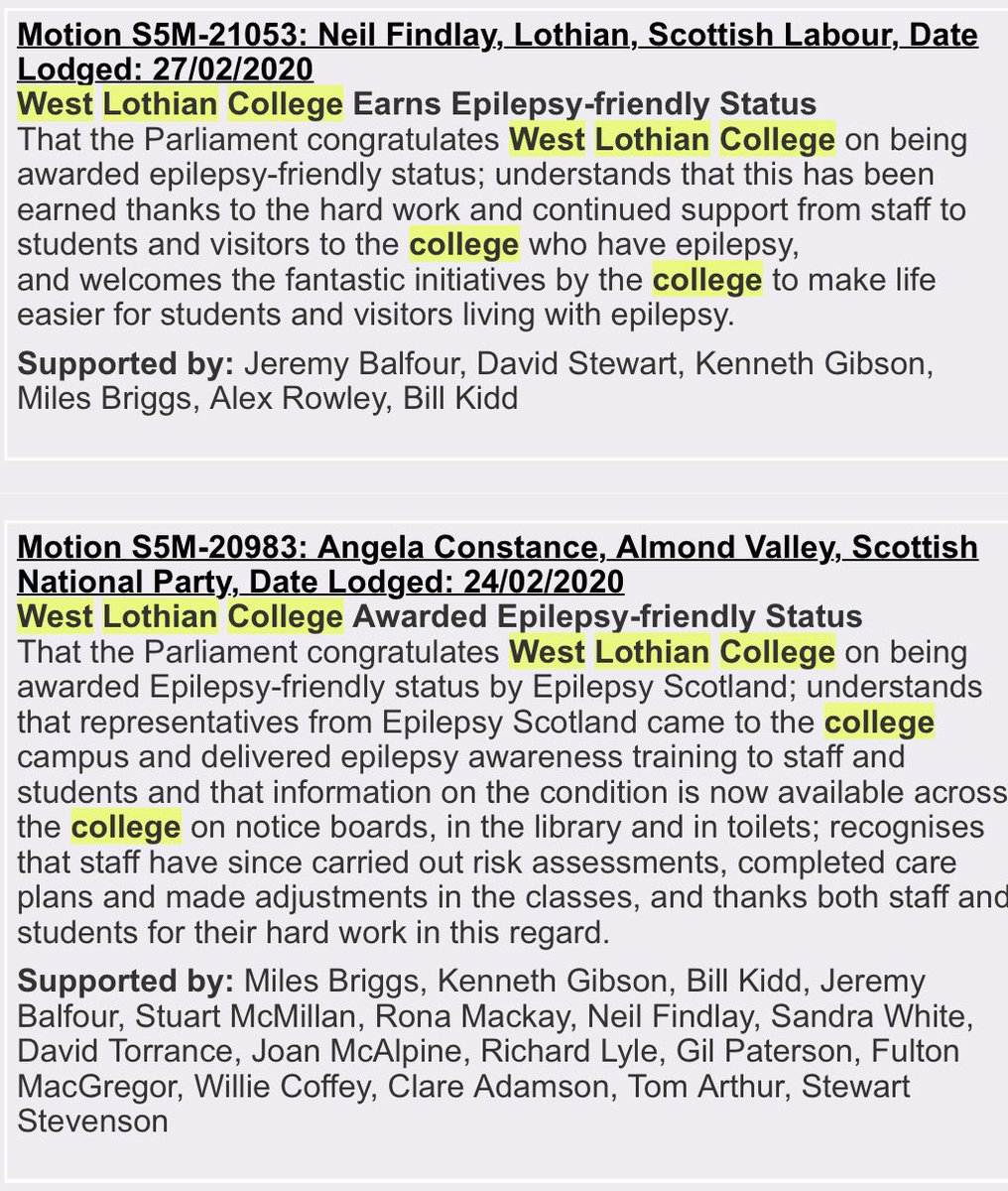 WestLoCollege's tweet photo. Great to see local MSPs @AConstanceSNP and @NeilFindlay_MSP recognising our recent #EpilepsyFriendly award from @epilepsy_scot @ScotParl https://t.co/1ibLVIUuoH