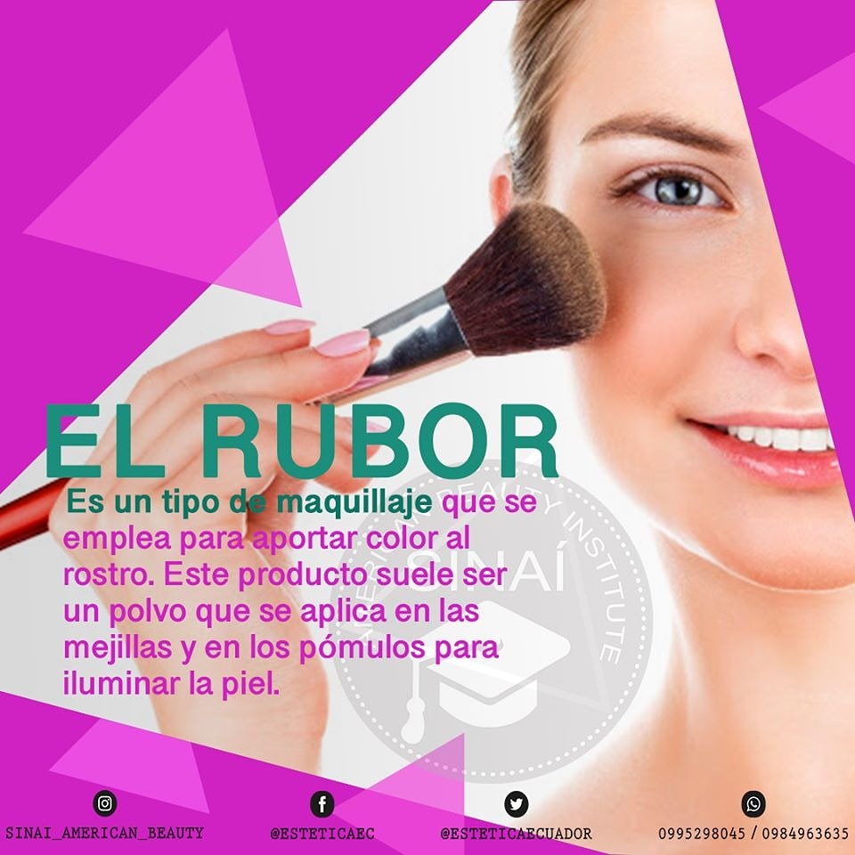 El rubor es una perfecta opción para cuando quieres darle un tono rojizo a tu piel, se aplica normalmente en los pómulos y mejillas para darle tonos mas vivos a nuestro rostro haciendolo resaltar y dandole un mejor aspecto.
#SoySinaí #Sinaítip