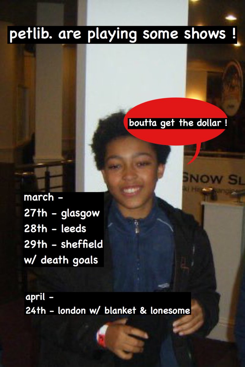 petlib_maker's tweet image. it’s a Nice Time To be Alive

come and see us at these shows because we cashing in that # cheque and then going to sleep for a hot minute lol
