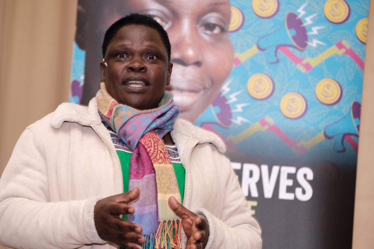 Our first speaker shares her story: “We have girls who drop out of school before they are 18 years old, and we can train them and look after them. I am here and talking to you because of Fairtrade.”

Jenipher Wettaka Sambazi, Coffee Producer at MEACCE #Uganda 
#shedeserves