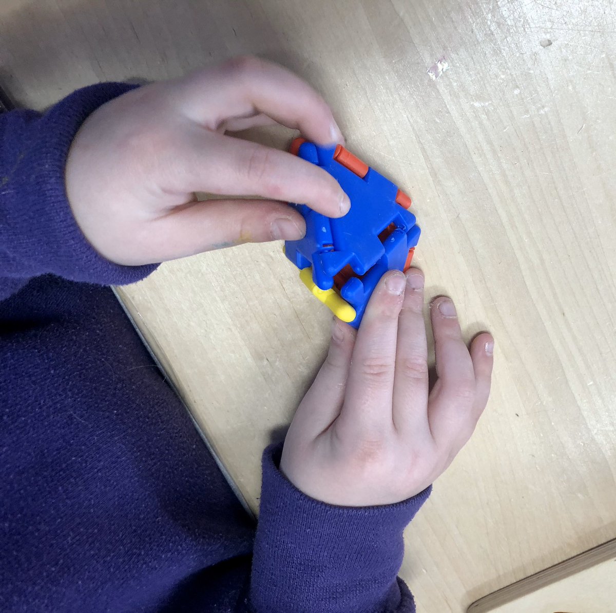 Nursery pupils enjoyed building and playing with 3D shapes this morning. D was keen to show Mrs Pearce her ‘3D diamond’! #capablelearners #EdensideLovesMaths