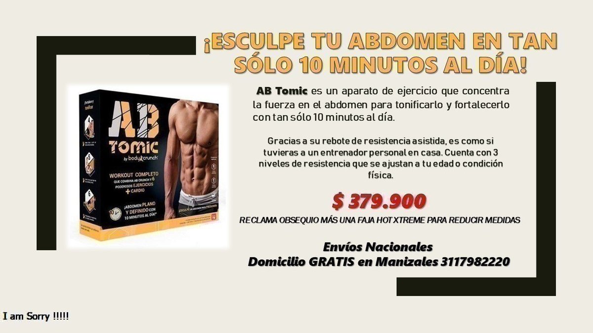 MeganHome3's tweet photo. ESCULPE TU ABDOMEN CON SÓLO 10 MINUTOS AL DÍA  AB Tomic es un aparato de ejercicio que concentra la fuerza en el abdomen para tonificarlo y fortalecerlo con tan sólo 10 minutos al día.. Cuenta con 3 niveles de resistencia que se ajustan a tu edad o condición física.

$ 379900 https://t.co/WfXyykRWqY