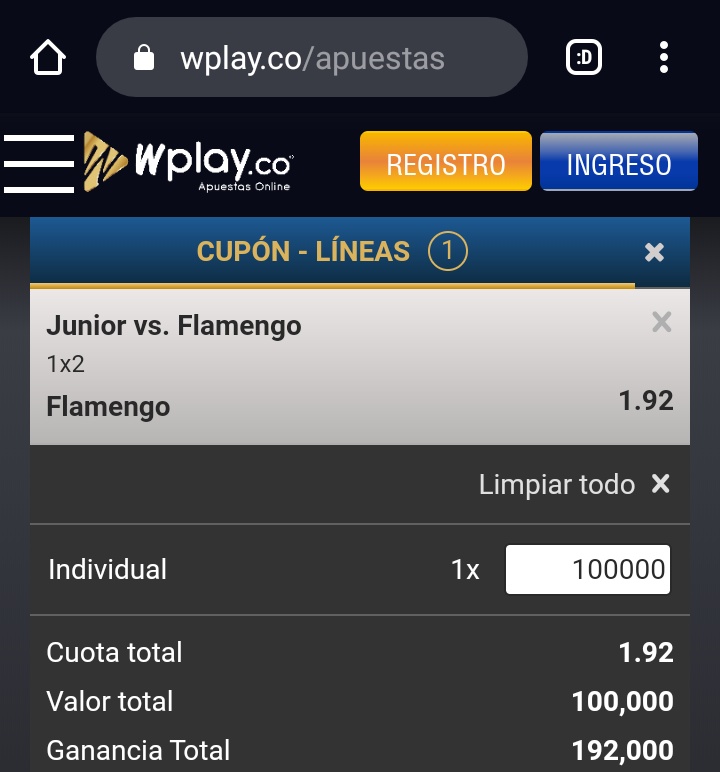 moefpc's tweet image. Y la apuesta fija de la semana es en el partido junior vs flamengo..
