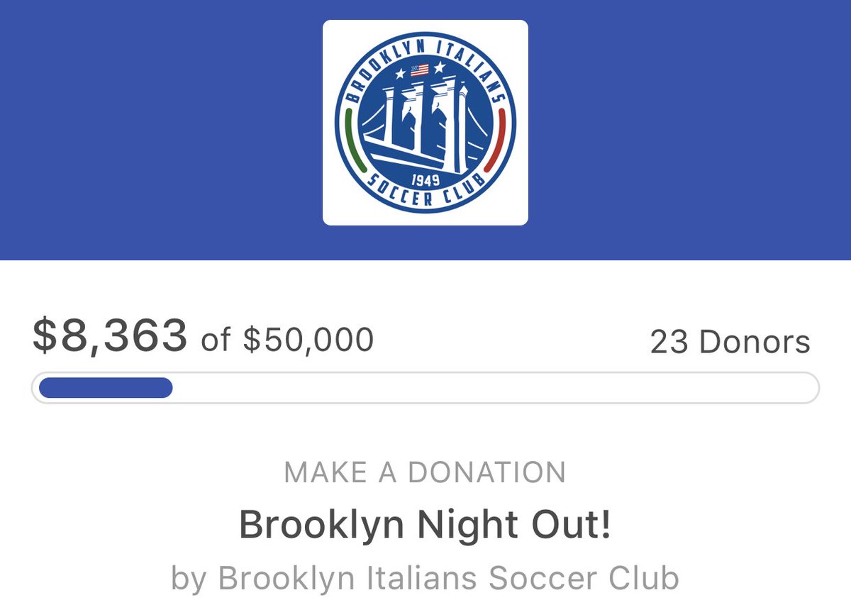 We've made tremendous movement ahead of our event on March 14th. Be apart of the fundraiser that keeps our annual tuition under $2k for 10 months of soccer! Donate here ➡️ secure.givelively.org/donate/brookly…
