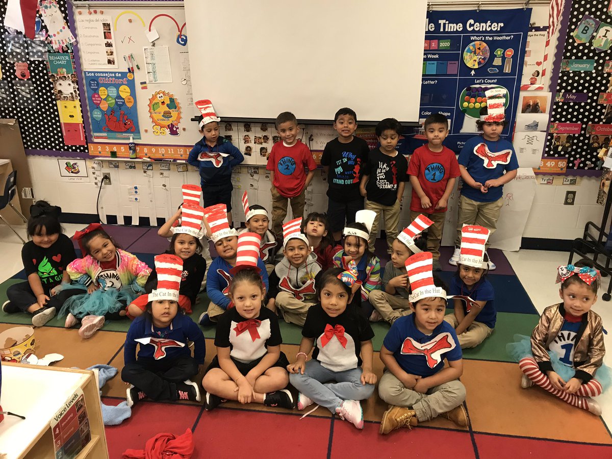 VielmaSilva's tweet photo. Happy birthday Dr. Seuss @GarrigaElem #garrigaproud #drseussbirthday https://t.co/unfuz6Gw2t