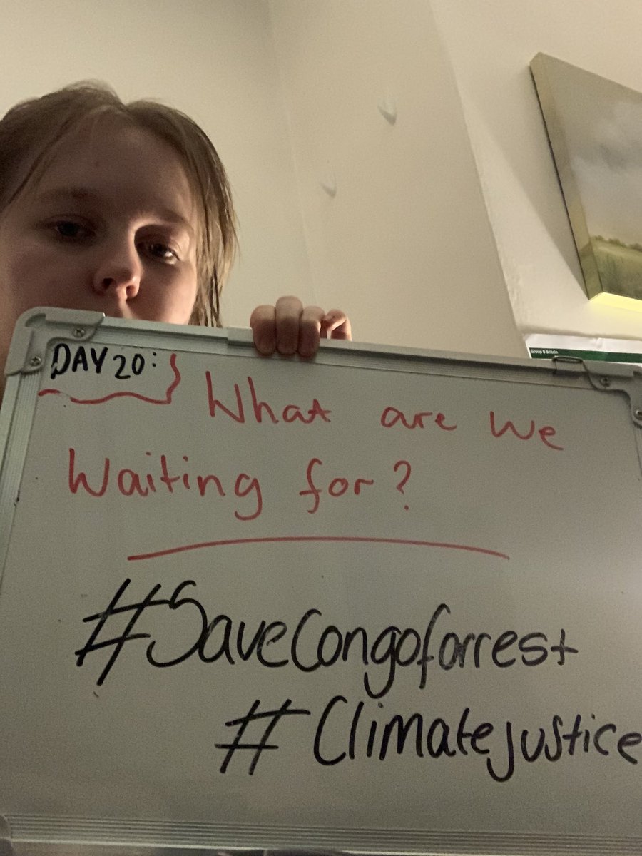 23) Charlotte Lastoweckyi, aged 18,  @Charlottedl2001, is a climate activist with  @Youthstrikemcr, in Manchester, England.  She strikes for the campaign to  #SaveCongoRainforest and  #SaveCongoForest_Flora_Fauna.
