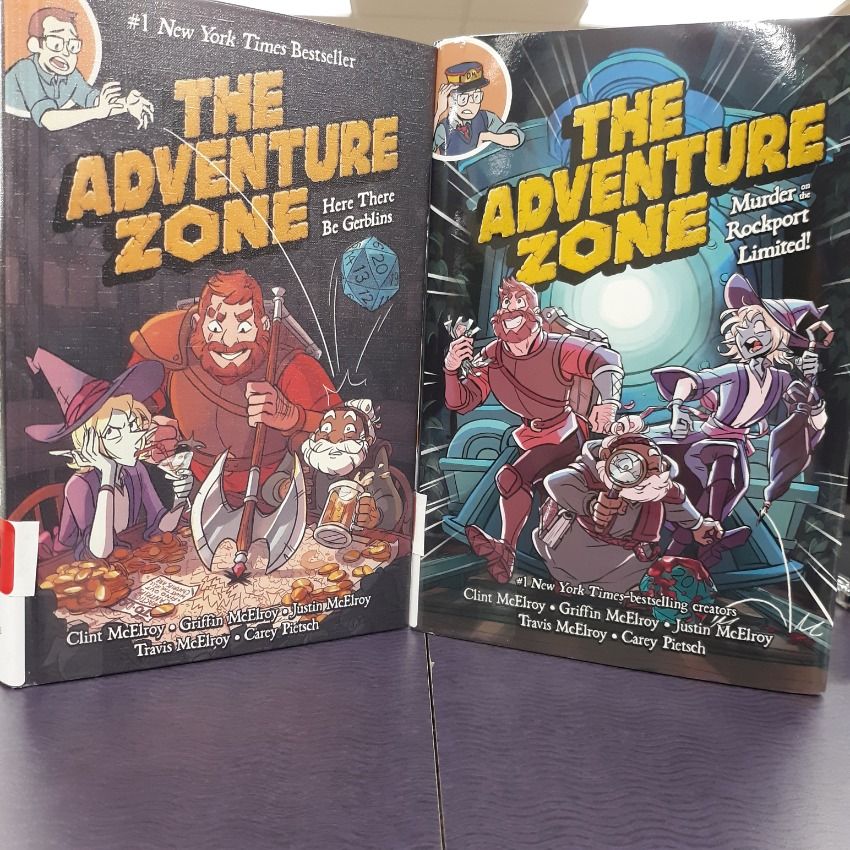 bethelulib's tweet photo. #BethelUniversityLibrary #bethelulib #Monday #NewtoBU
New book spotlight: The Adventure Zone Book 1 & 2 by Clint McElroy, Griffin McElroy, Justin McElroy, Travis McElroy, and Carey Pictsh https://t.co/yTs5pOLRi3