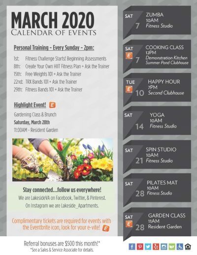 LakesideVA's tweet photo. March is here…see what's going on at Lakeside! 😊
#Fun for #Free #Healthy #Fitness @TotalLifeFit @theblkrebecca #Unique #Events " https://t.co/E2pCuI6FRL