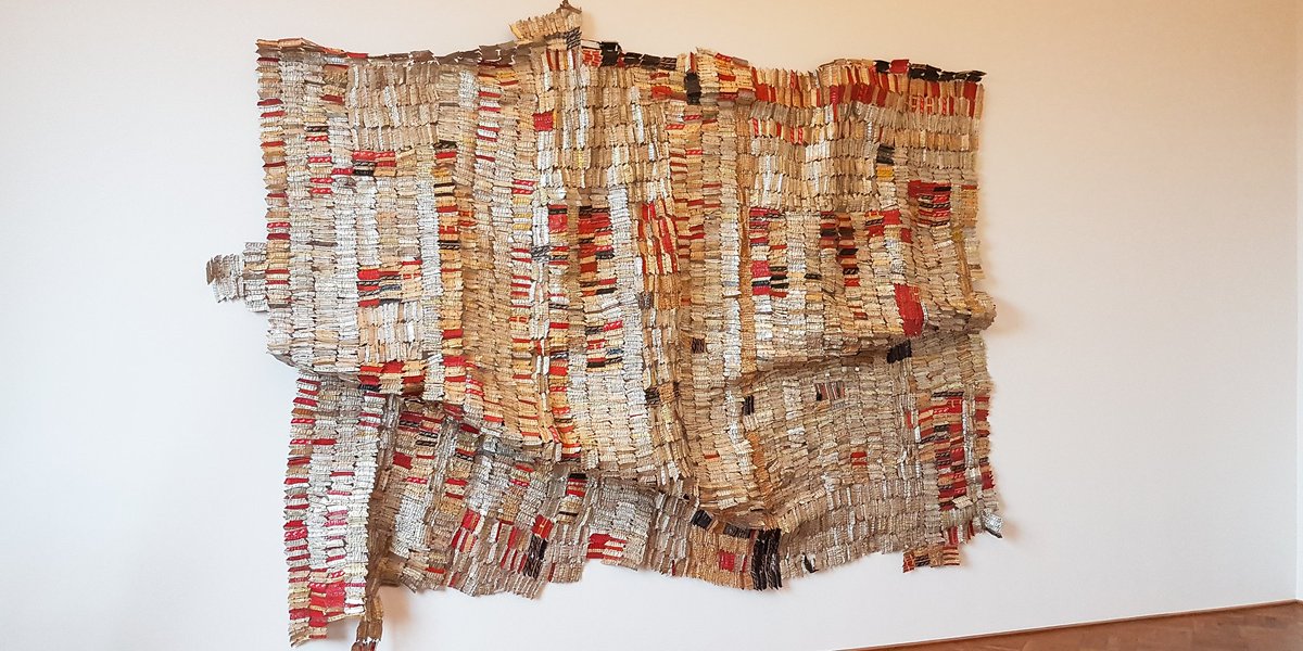Once again I'm working on the @britishmuseum piece in the #Elanatsui: triumphant scale exhibition, this time at @KunstmuseumBern. Exhibition open 13th March - 21st June.