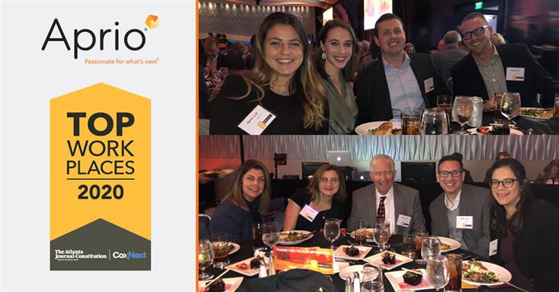 Aprio has been named a 2020 Top Workplace by the Atlanta Journal-Constitution for the 4th year in a row! We're thrilled to have been included and thankful to our team members for the passion and commitment they bring every day.  hubs.ly/H0ngCkC0