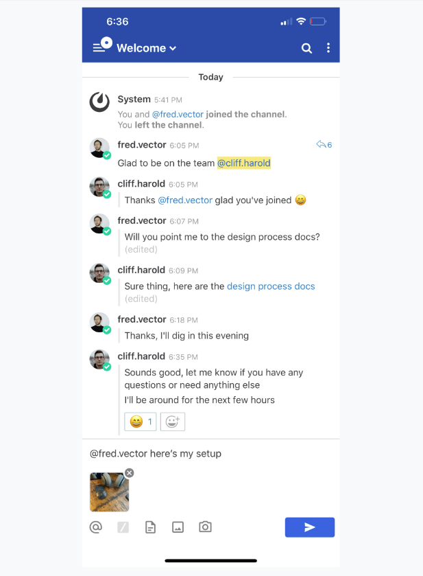 Mattermost's tweet photo. Enjoy a more productive Mattermost mobile experience with easier access to several features, including @-mentioning users, using slash commands, uploading photos and videos, and more #opensource #mm520 #devops #sre #mattermost https://t.co/SMRvjJf2fx https://t.co/ooqQLdqHTb