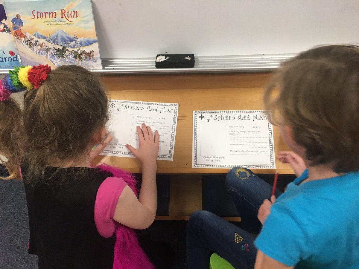 KZiegelt's tweet photo. 2nd grade Ss planning their #Spherosleds! Thank you TPT for the lesson! #MakerSpace @SVEmisd #Iditarod https://t.co/eq7yq45HcK