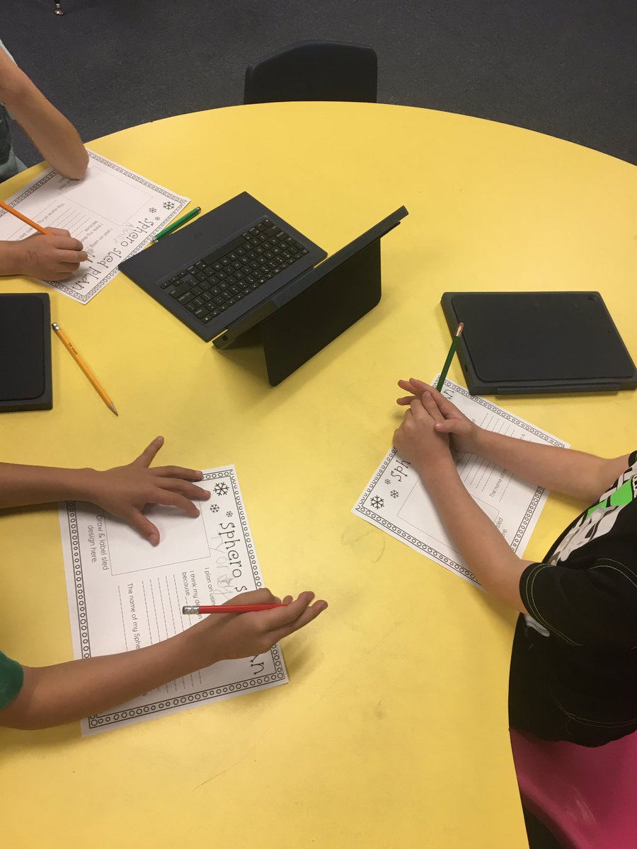KZiegelt's tweet photo. 2nd grade Ss planning their #Spherosleds! Thank you TPT for the lesson! #MakerSpace @SVEmisd #Iditarod https://t.co/eq7yq45HcK