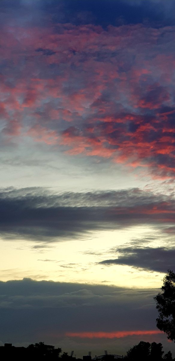 CherScheff's tweet photo. Sunrise skies #Februaryclouds https://t.co/hxTPx80cex