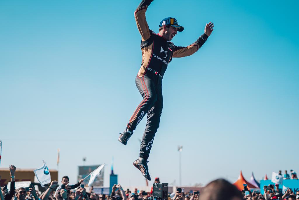 dsargentina's tweet photo. ¡Doble podio para @DSTECHEETAH este fin de semana! ¡Felicitaciones a@afelixdacosta y @JeanEricVergne por el increíble  #MarrakeshEPrix! #ABBFormulaE #FormulaE https://t.co/qqhRNl5swB