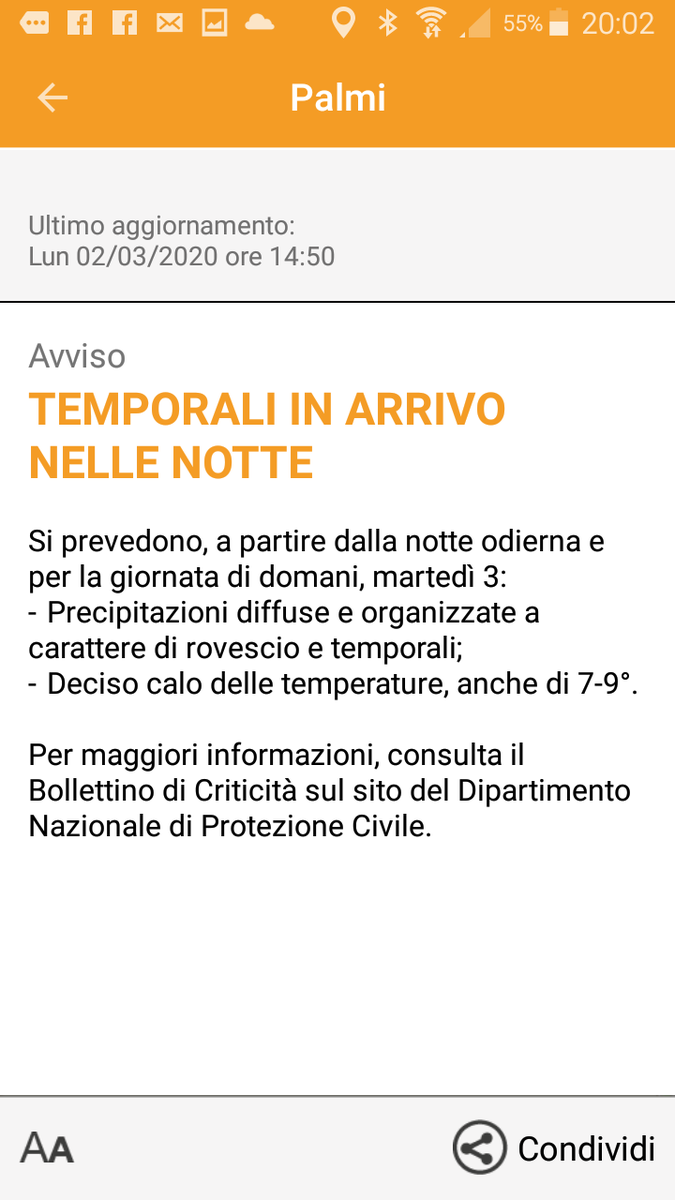 Librarisk's tweet photo. Via @Librarisk, Comune #Palmi informa su "Temporali in arrivo nella notte"

@DPCgov @prociv_calabria @Cfm_Arpacal @ArpaCalabria #pasocial #socialprociv #protezionecivile #allertameteoCAL @iononrischio https://t.co/FuJXI7XCSI