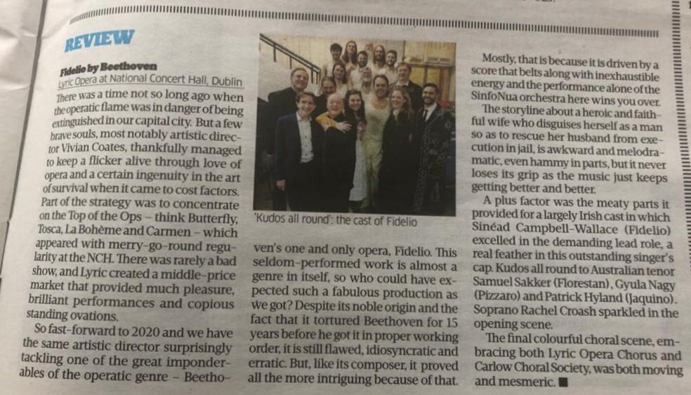 Lyric Opera, Ireland (@lyricoperaire) on Twitter photo Delighted with this wonderful review for FIDELIO from @businesspost Congrats to <a href="/lyricop/">Cav. Vivian Coates</a> <a href="/SineadCWsoprano/">Sinead Campbell Wallace</a> <a href="/SamuelSakker/">10er</a> <a href="/TobyPurser1/">Toby Purser</a> <a href="/RachelCroash/">Rachel Croash</a> @PatHylandTenor <a href="/CarlowChoralSoc/">CarlowChoralSociety</a> <a href="/BlanaidMurphy/">Blanaid Murphy</a> <a href="/NCH_Music/">National Concert Hall</a> Delighted with this wonderful review for FIDELIO from @businesspost Congrats to <a href="/lyricop/">Cav. Vivian Coates</a> <a href="/SineadCWsoprano/">Sinead Campbell Wallace</a> <a href="/SamuelSakker/">10er</a> <a href="/TobyPurser1/">Toby Purser</a> <a href="/RachelCroash/">Rachel Croash</a> @PatHylandTenor <a href="/CarlowChoralSoc/">CarlowChoralSociety</a> <a href="/BlanaidMurphy/">Blanaid Murphy</a> <a href="/NCH_Music/">National Concert Hall</a>