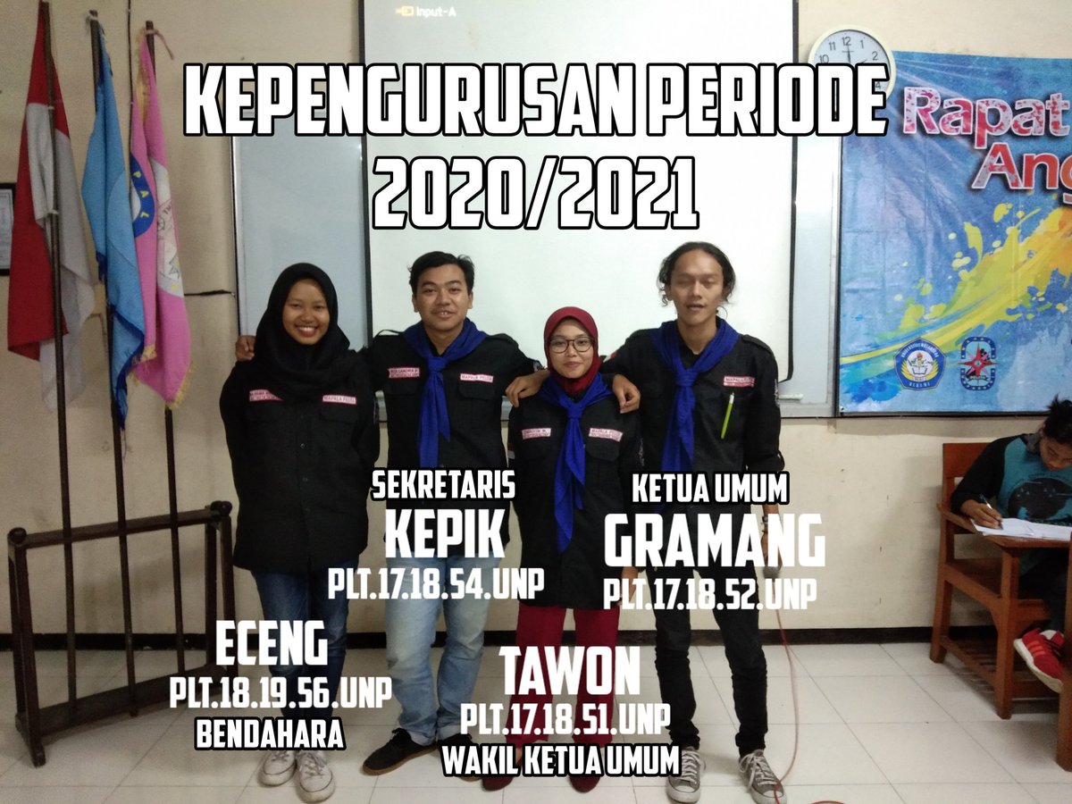mapala_pelita's tweet photo. Selamat atas terpilihnya Ketua Umum Mapala Pelita periode 2020/2021 Lutfi Abunizar - Gramang

Dan terbentuknya kepengurusan periode 2020/2021 https://t.co/gSJdD0a3NO