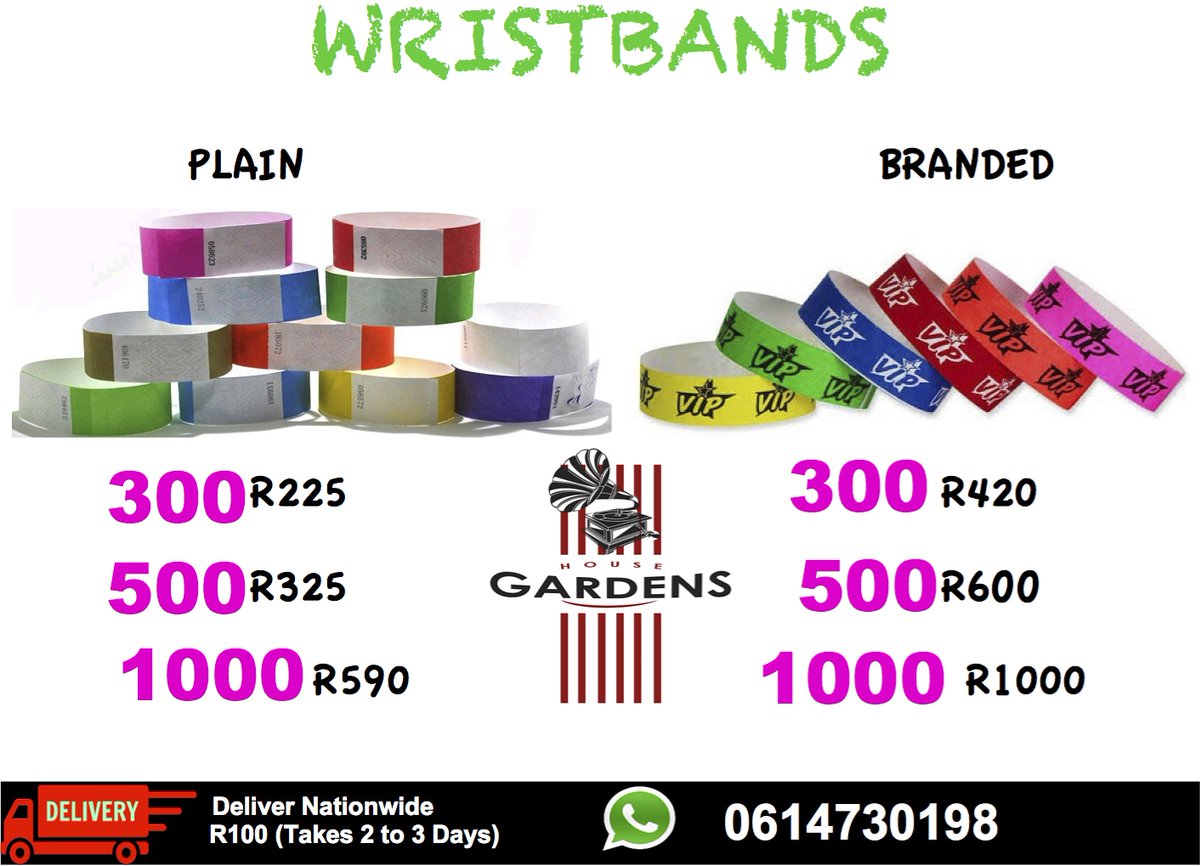 DWELLAS's tweet photo. I sell wristbands at an affordable price. Event Organizers let me secure your event. 
You don't have to worry I deliver to your doorstep within 2 to 3 days.

Promotion prices ends today. 

 https://t.co/icq1sgw5MB

#WednesdayMotivation