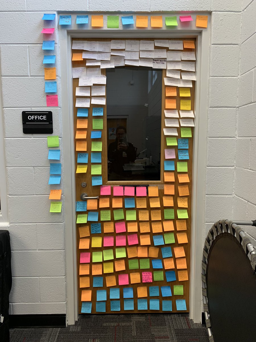 nafoatr's tweet photo. It’s Athletic Training Month. To celebrate, Mrs. Harris and Ms. Marsh asked athletes and coaches to write notes saying how I’ve impacted them. To say I’m grateful is an understatement. A lot of times this job is thankless, but today, I am thankful. My heart is full ❤️ #NATM2020 https://t.co/37Pg3kpvEX